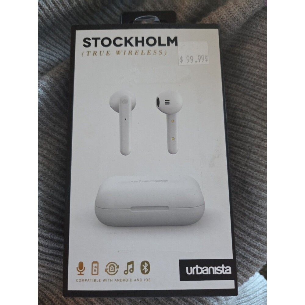 Urbanista Stockholm True Wireless Bluetooth Earbuds Headphones White